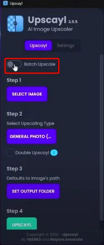 Batch Upscale Option