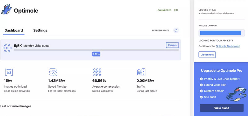 Cinq interfaces Optimole