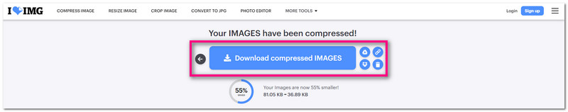 Az iLoveimg Compress használata