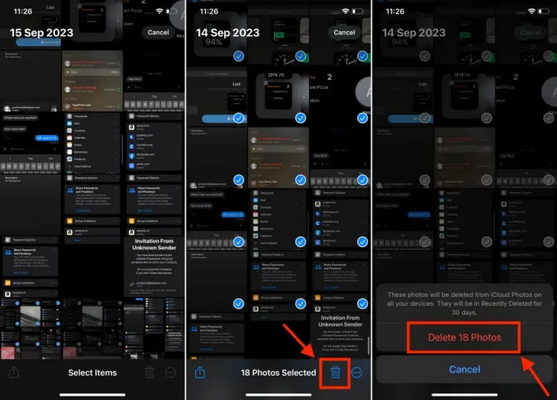 Photos supprimées d'iCloud et d'iPhone