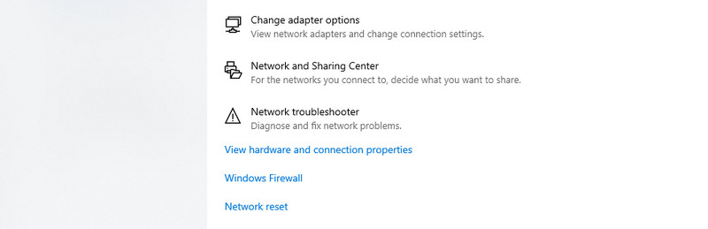 Reset The Network Settings