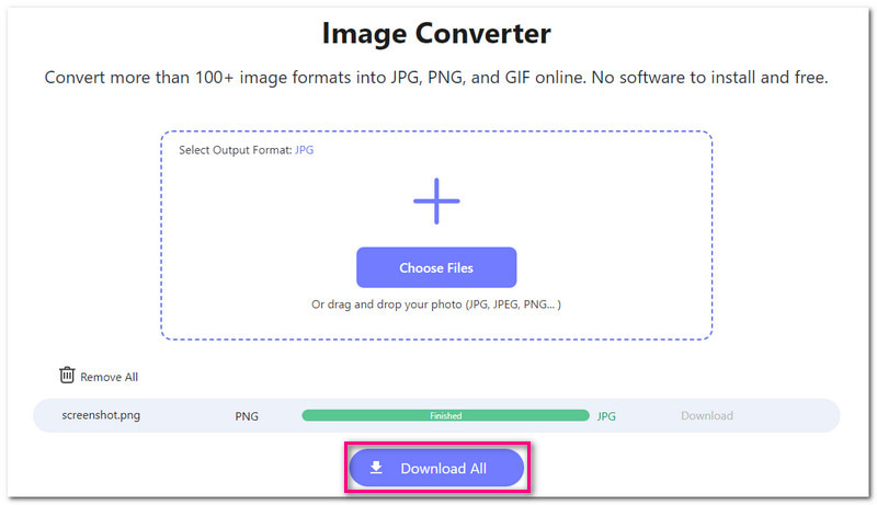 Spremite svoju konvertiranu jpg snimku zaslona u svoju lokalnu datoteku