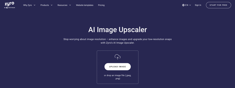 זירו AI Image Upscaler