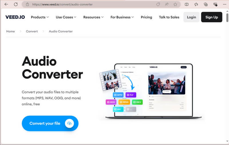 Accéder au convertisseur audio en ligne