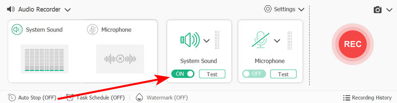 Evitare la registrazione dell'audio