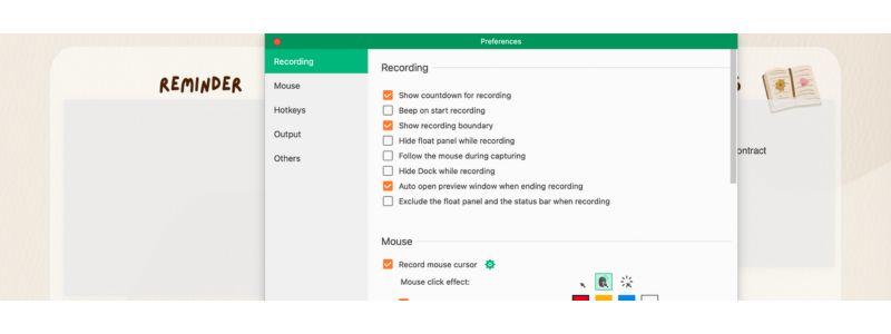 Configure Recording