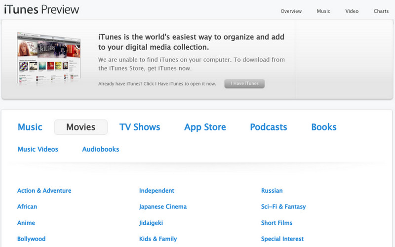 Download film iTunes