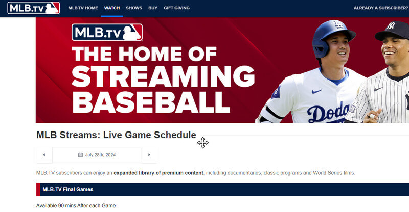 Mlbtv Stream