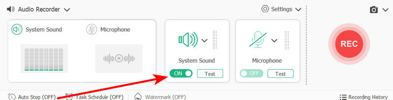 Evitare la registrazione dell'audio