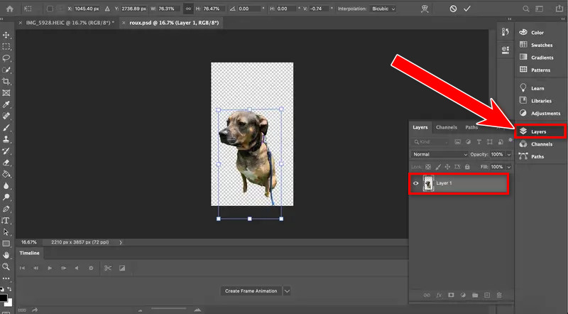 Redimensionar camadas do Photoshop