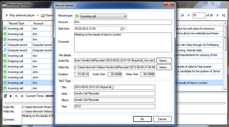 Amolto Call Recorder For Skype