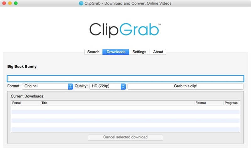 Descargador de Clipgrab