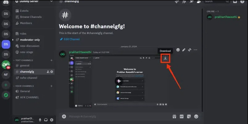 Discord-Video auf den PC herunterladen