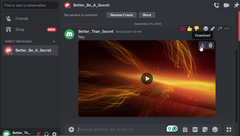 Scarica il video Discord sul Web