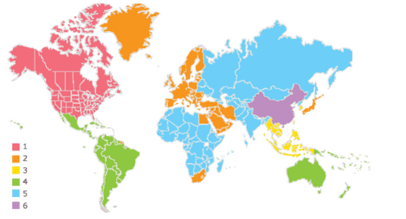 Mapa Dvd Kod Regionu