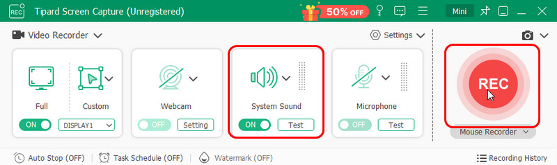 Avvia la registrazione video