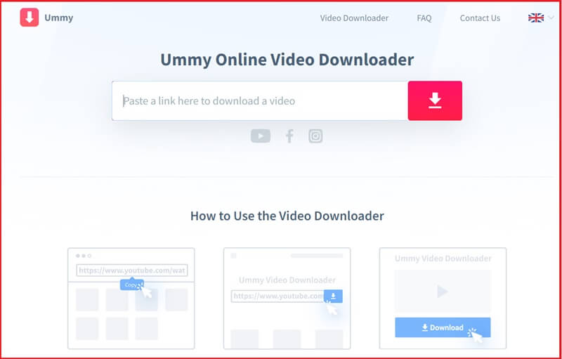 Descargador de videos en línea Ummy