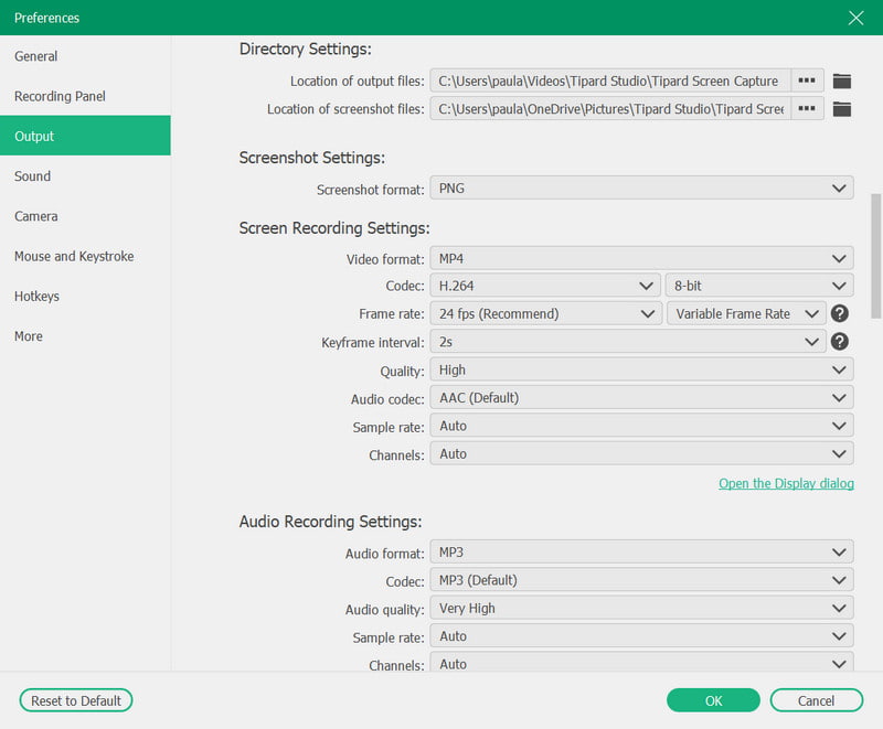 Settings Video Format Fps Quality