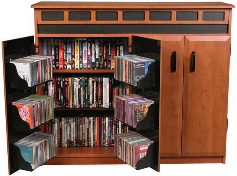 Cabinet With Doors Hidden DVD Storage