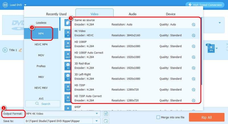 Output Format Option Choose Format Avaide