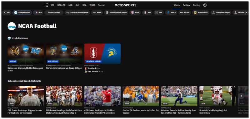 Cbs Sports Free Ncaa Live Stream Service