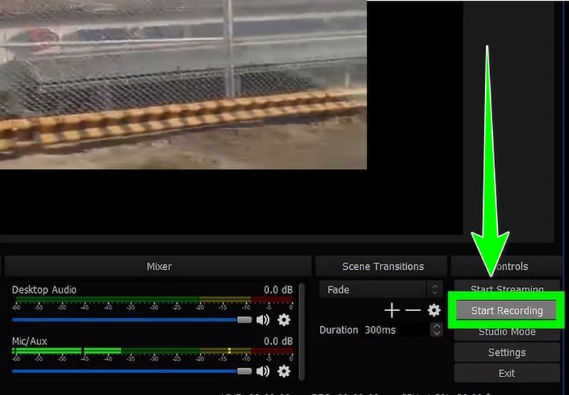 Click Start Recording Obs