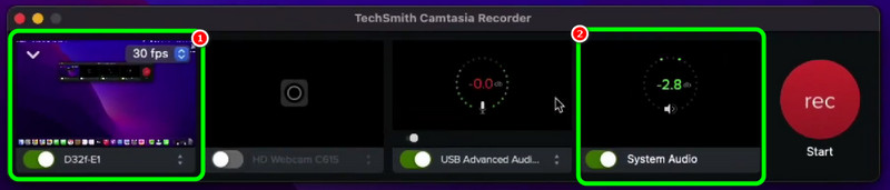 Prepare Video System Audio Camtasia