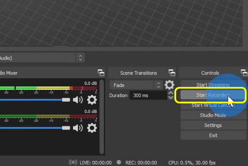 Start Recording Process Obs