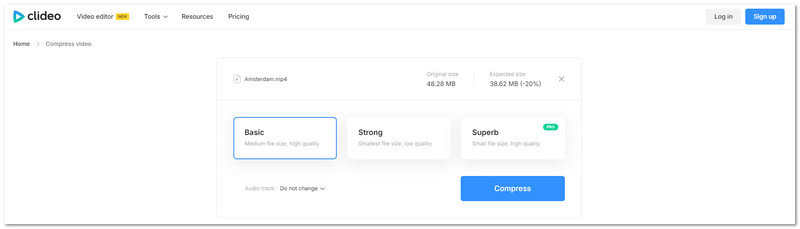 Clideo Online Video Compressor Online