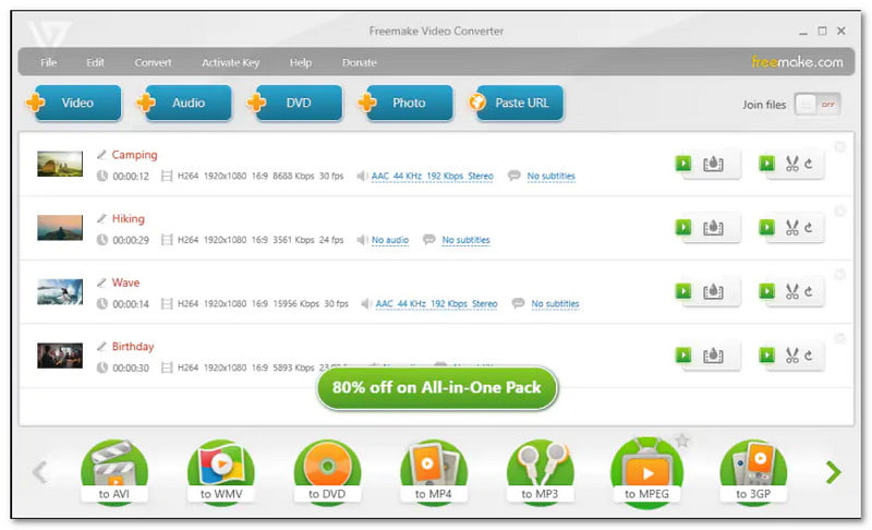 Freemake Video Converter Free Video Compressor on Desktop