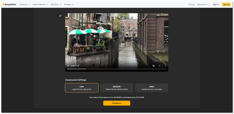 Simplified Online Video Compressor Online