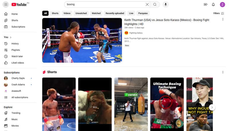 Youtube Boxing