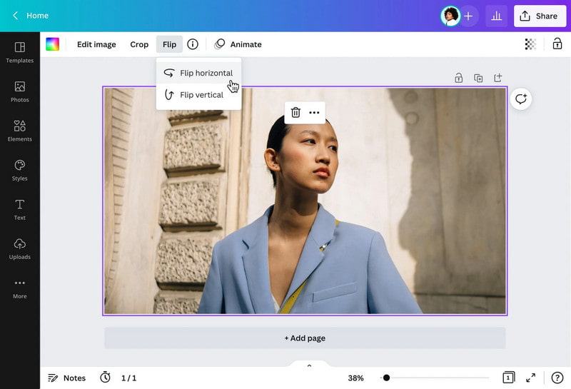 Flip Image Canva