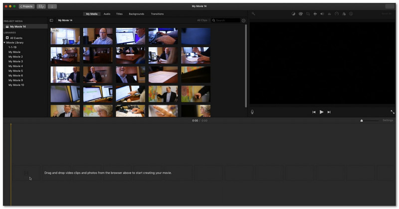 iMovie Video Merger on Mac