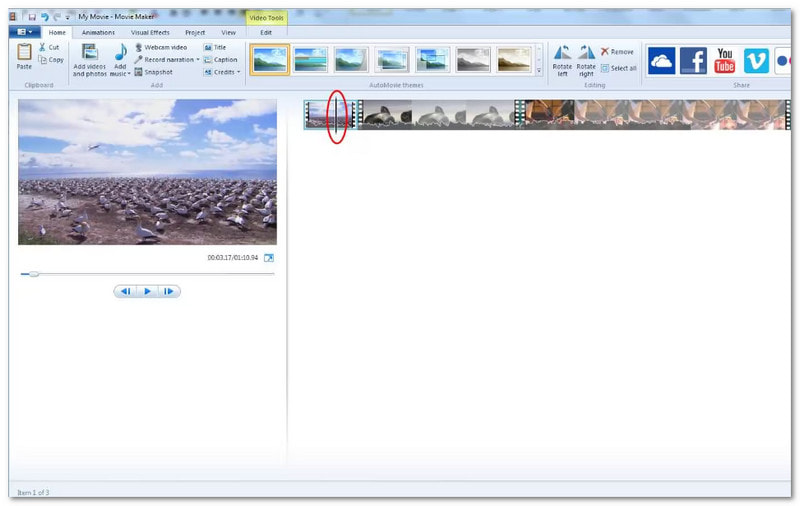 Windows Movie Maker Video Merger on Windows