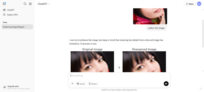 Chatgpt Unblur Image