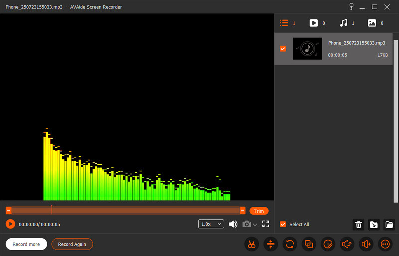 iPhoneでオーディオを録音する AVAide Export