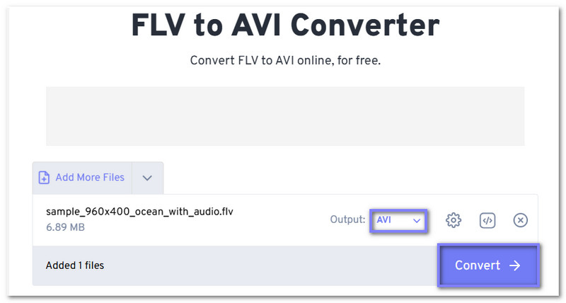 Convertitore gratuito da FLV ad AVI online