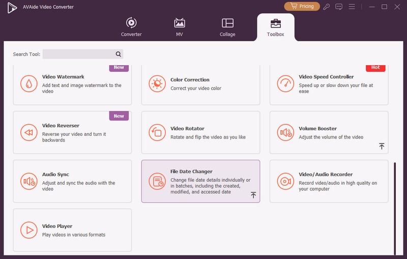 Seleziona File Data Changer