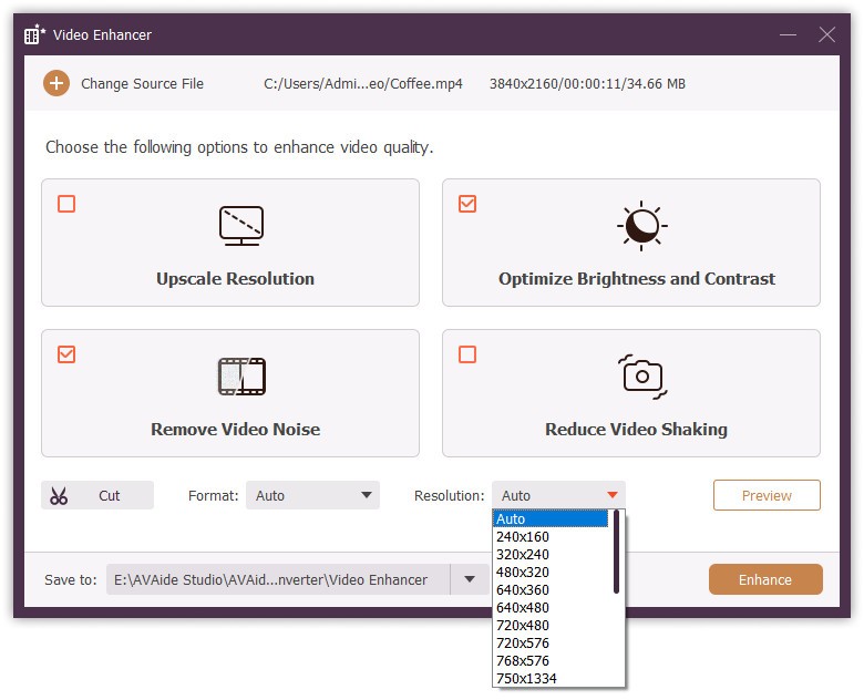 Video Enhancer Resolution