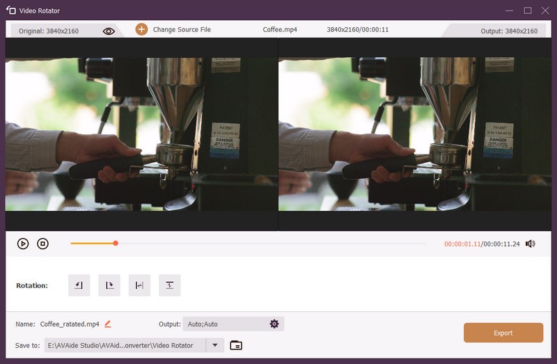 Interfaccia Video Rotator
