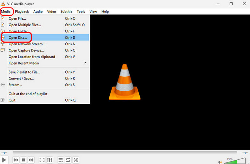 メディアオープンディスクVLC