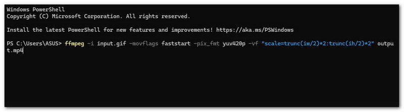 Ffmpeg Convert Gif To MP4