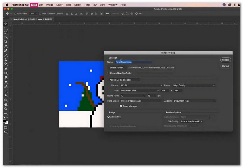 Photoshop Convert Gif To MP4