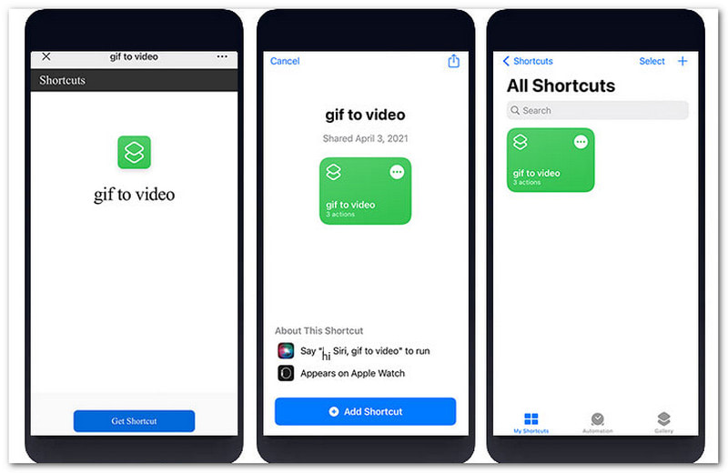 Shortcut Convert Gif To MP4