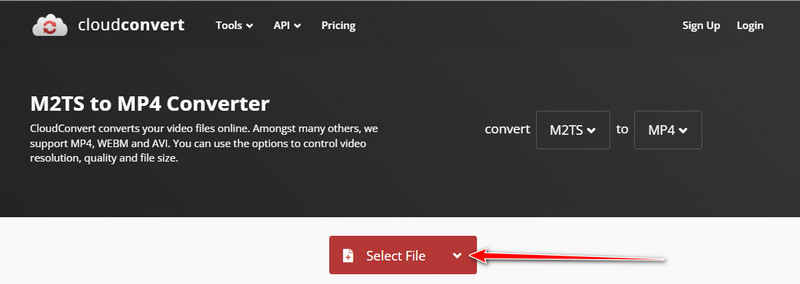 Importar CloudConvert M2TS