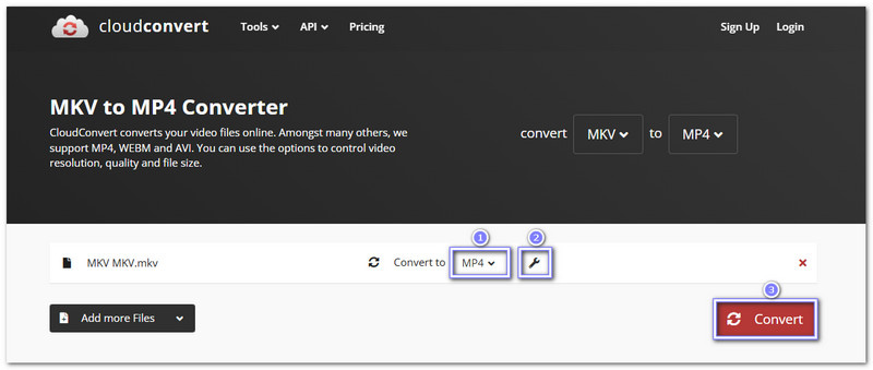 Convertidor en línea CloudConvert