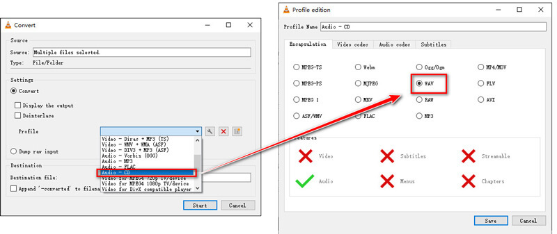 Lettore di output VLC