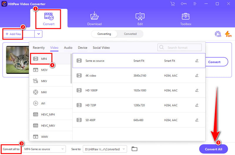 Transcodifica Vob in Mp4 Hitpaw