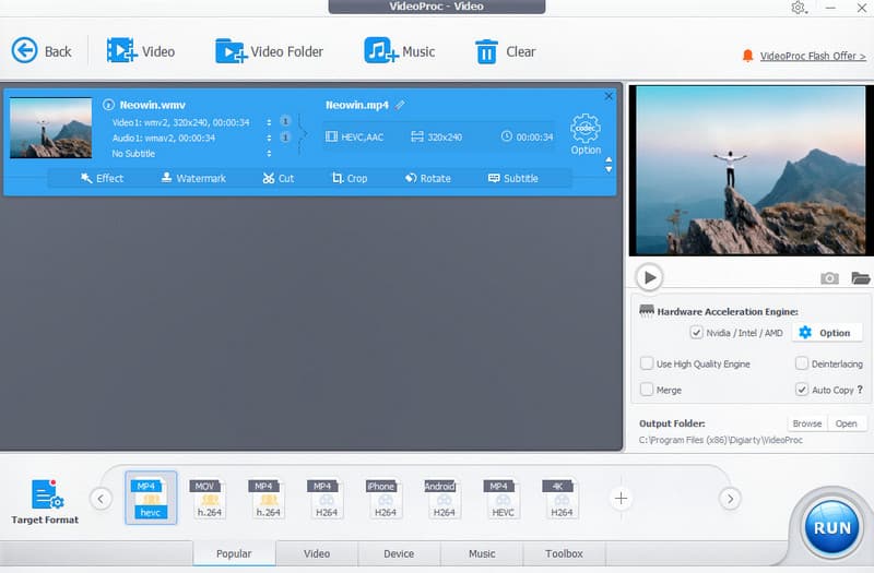 Convertitore VideoProc da 5K a 8K